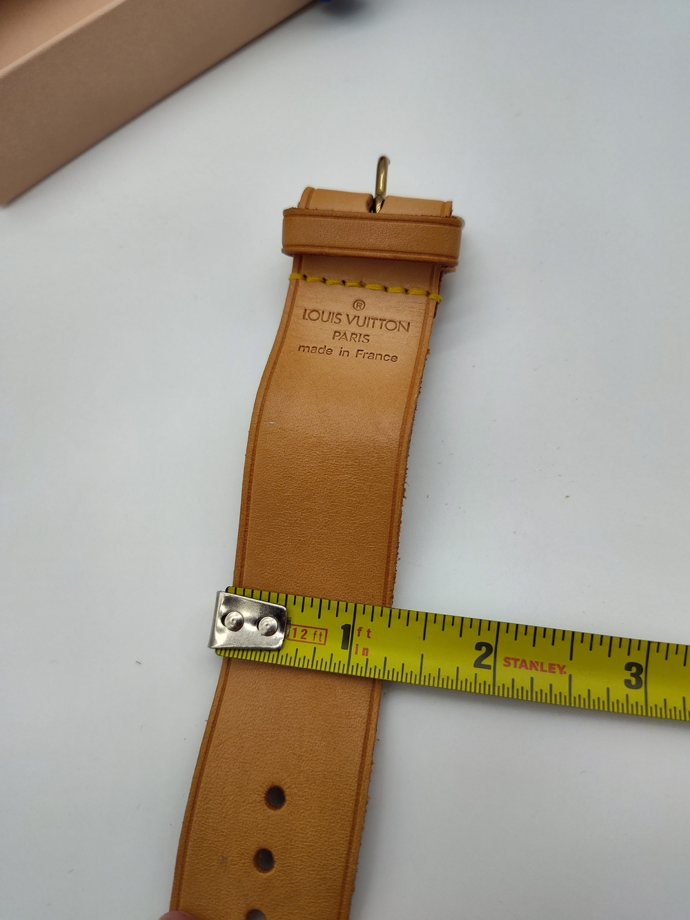 LOUIS VUITTON Vachetta Leather Luggage Tag & Handle Strap Set with Box - Picture 9 of 13